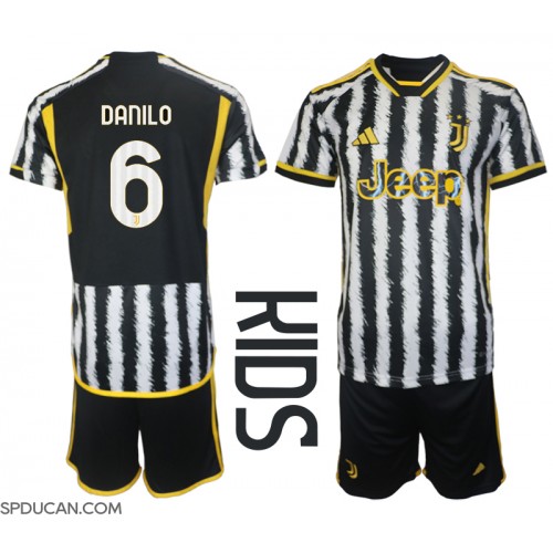 Dječji Nogometni Dres Juventus Danilo Luiz #6 Domaci 2023-24 Kratak Rukav (+ Kratke hlače)
